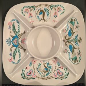 This item is a Vintage Waverly Products Penna Dutch Melamine Serving Tray